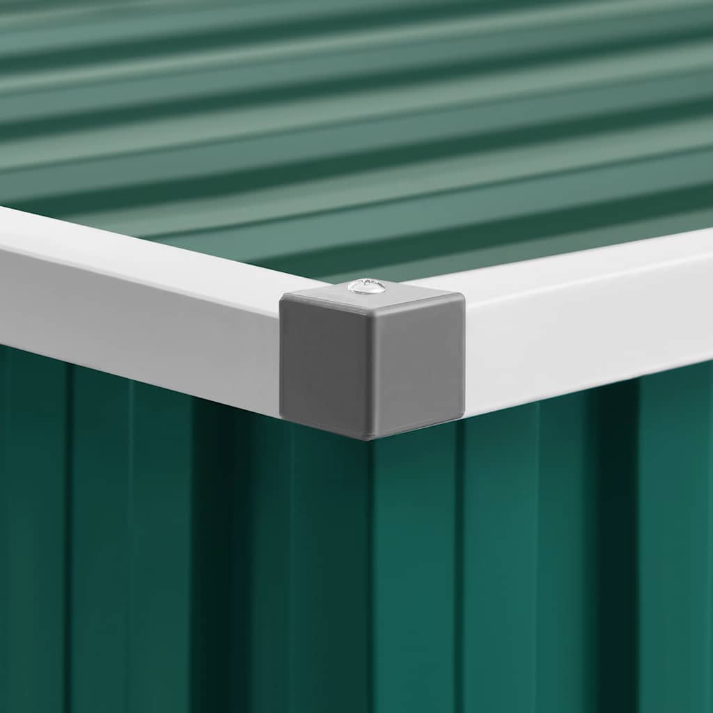 vidaXL Garden Shed Green 195x198x159 cm Galvanised Steel