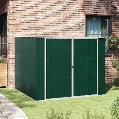 vidaXL Garden Shed Green 195x198x159 cm Galvanised Steel