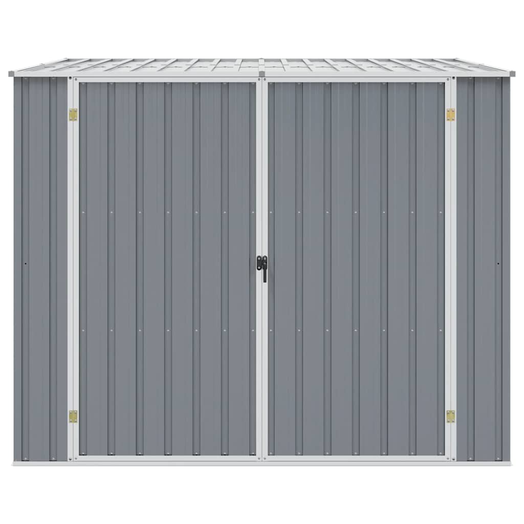 vidaXL Garden Shed Grey 195x198x159 cm Galvanised Steel