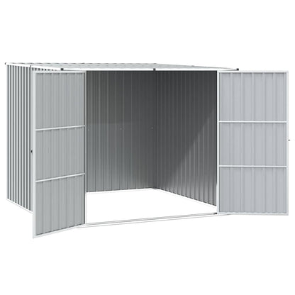 vidaXL Garden Shed Grey 195x198x159 cm Galvanised Steel