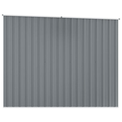 vidaXL Garden Shed Grey 195x198x159 cm Galvanised Steel