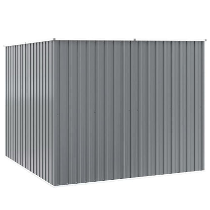 vidaXL Garden Shed Grey 195x198x159 cm Galvanised Steel