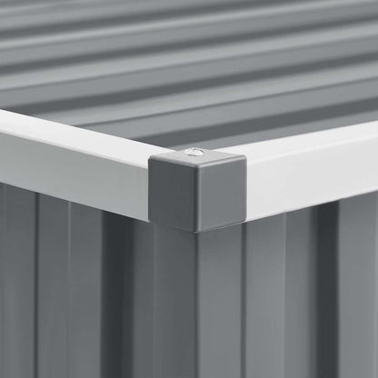 vidaXL Garden Shed Grey 195x198x159 cm Galvanised Steel