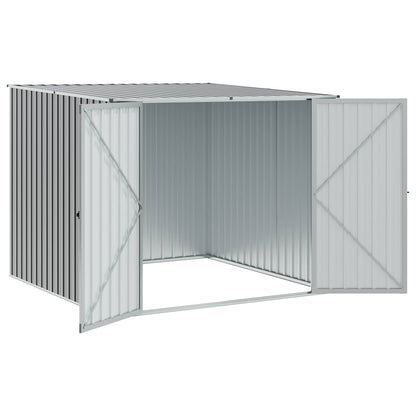 vidaXL Garden Shed Grey 195x198x159 cm Galvanised Steel