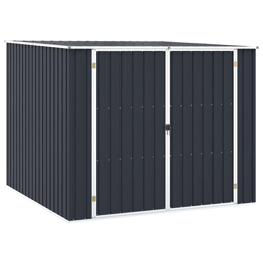 46255 vidaXL Garden Shed Anthracite 195x198x159 cm Galvanised Steel