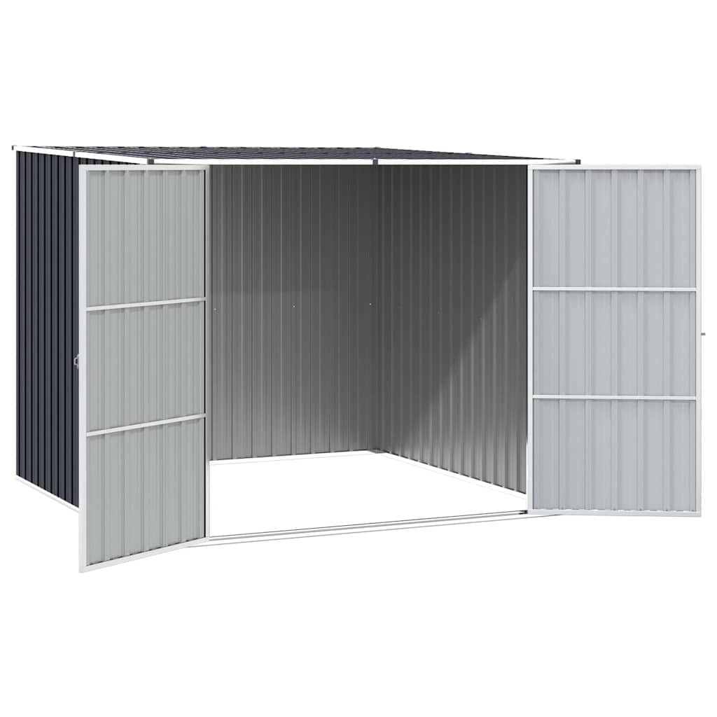 vidaXL Garden Shed Anthracite 195x198x159 cm Galvanised Steel