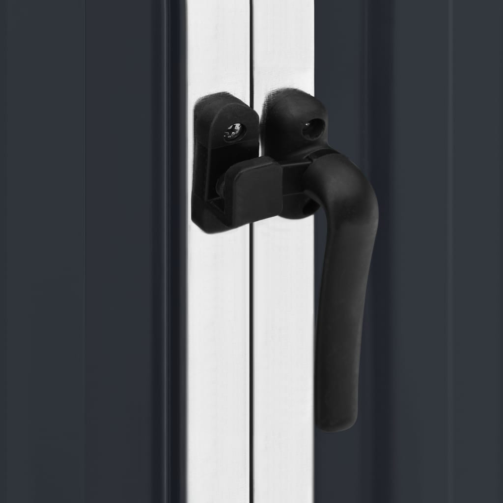 vidaXL Garden Shed Anthracite 195x198x159 cm Galvanised Steel