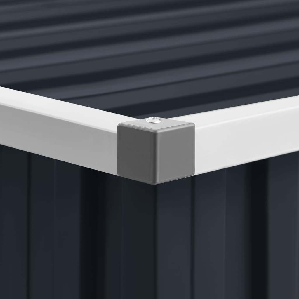 vidaXL Garden Shed Anthracite 195x198x159 cm Galvanised Steel