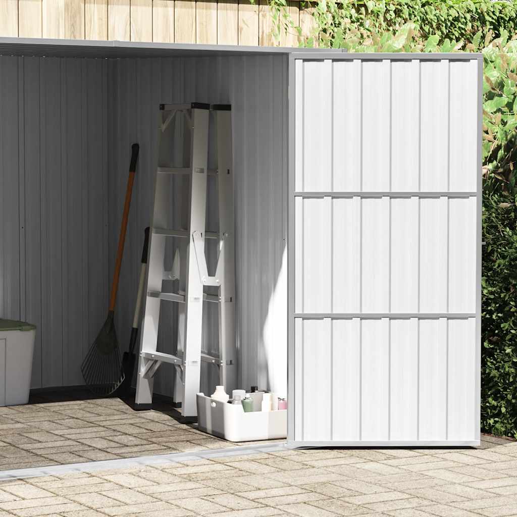 vidaXL Garden Shed Brown 195x198x159 cm Galvanised Steel