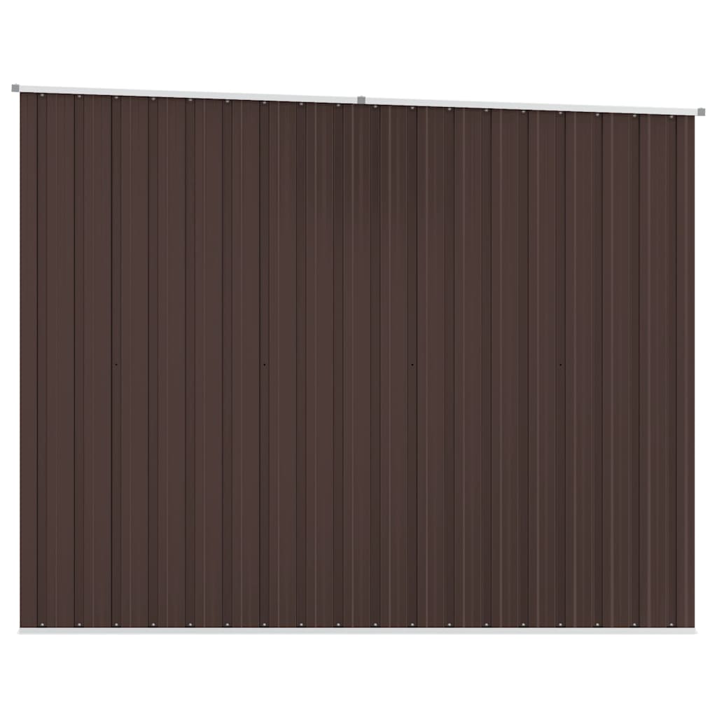 vidaXL Garden Shed Brown 195x198x159 cm Galvanised Steel