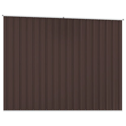 vidaXL Garden Shed Brown 195x198x159 cm Galvanised Steel