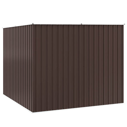 vidaXL Garden Shed Brown 195x198x159 cm Galvanised Steel