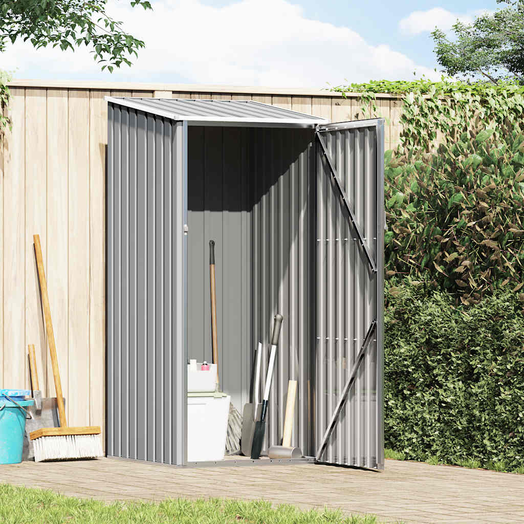 vidaXL Garden Shed | Grey | Galvanised Steel | 87x98x159 cm | Garden Shed