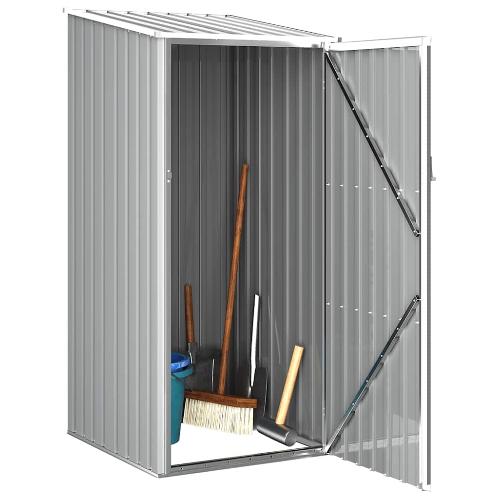 vidaXL Garden Shed | Grey | Galvanised Steel | 87x98x159 cm | Garden Shed