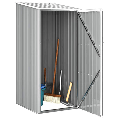 vidaXL Garden Shed | Grey | Galvanised Steel | 87x98x159 cm | Garden Shed