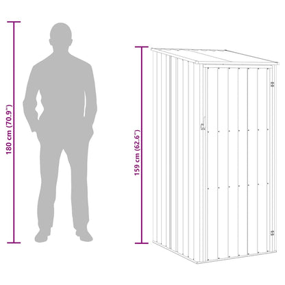 vidaXL Garden Shed Anthracite 87x98x159 cm Galvanised Steel