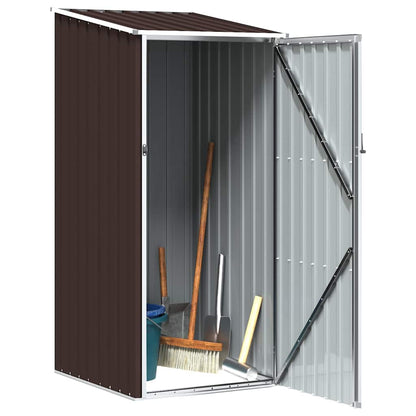 vidaXL Garden Shed Brown 87x98x159 cm Galvanised Steel