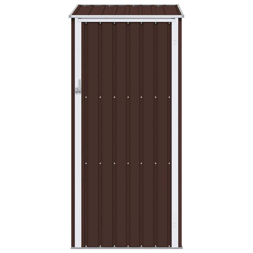 vidaXL Garden Shed Brown 87x98x159 cm Galvanised Steel