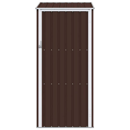 vidaXL Garden Shed Brown 87x98x159 cm Galvanised Steel