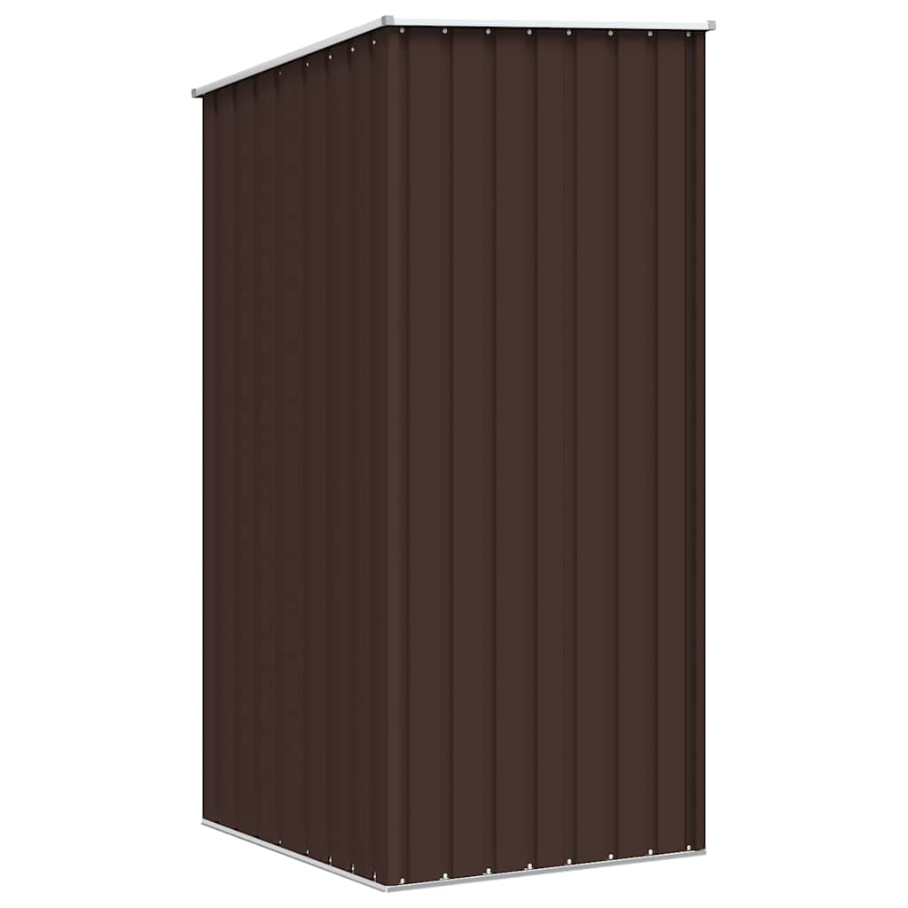 vidaXL Garden Shed Brown 87x98x159 cm Galvanised Steel