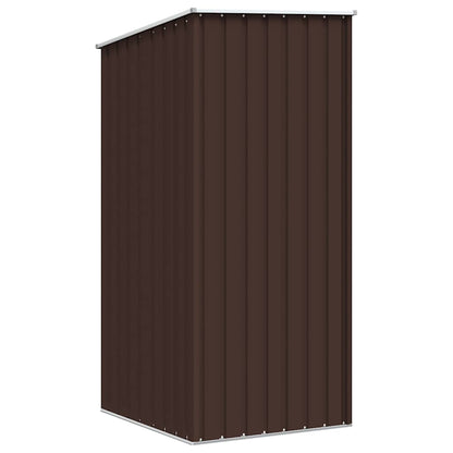 vidaXL Garden Shed Brown 87x98x159 cm Galvanised Steel