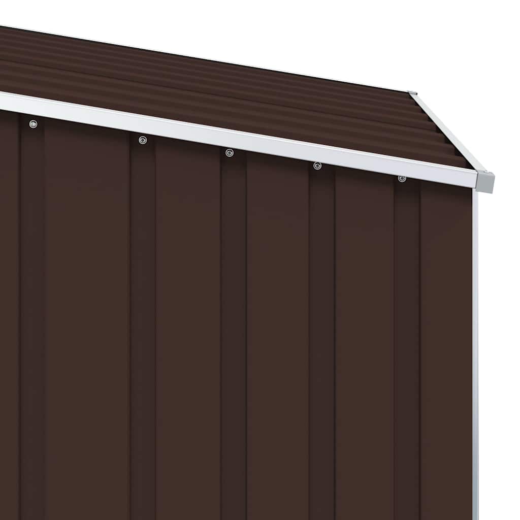 vidaXL Garden Shed Brown 87x98x159 cm Galvanised Steel