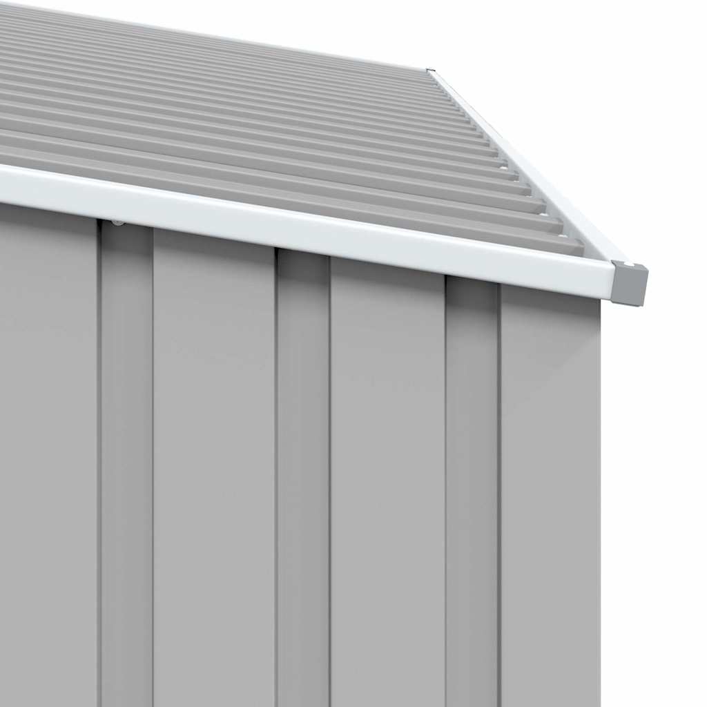46294 vidaXL Garden Firewood Shed Grey 245x98x159 cm Galvanised Steel