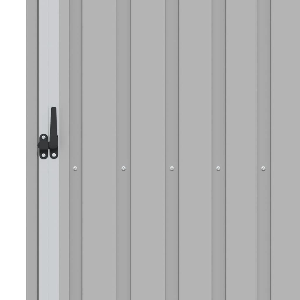 46294 vidaXL Garden Firewood Shed Grey 245x98x159 cm Galvanised Steel