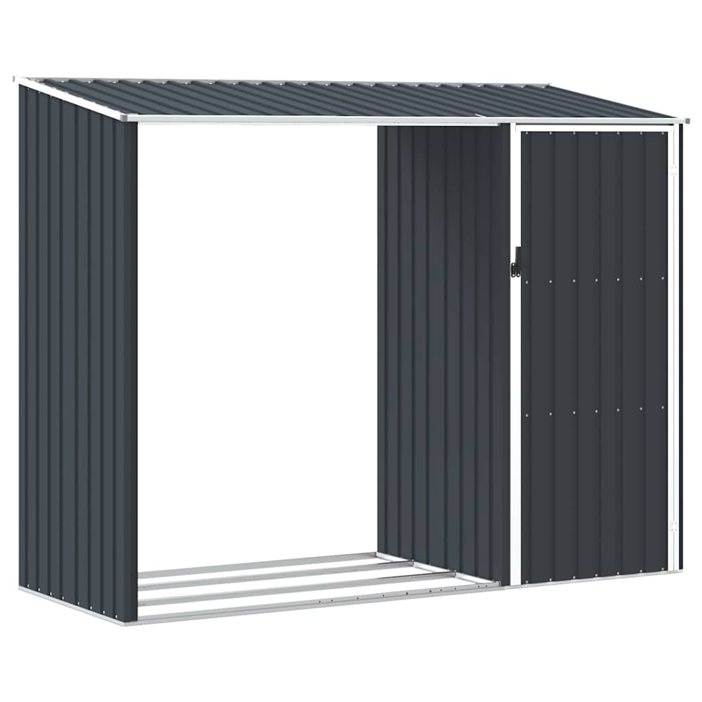 vidaXL Garden Shed | Anthracite | Galvanised Steel | Medium | Garden Shed