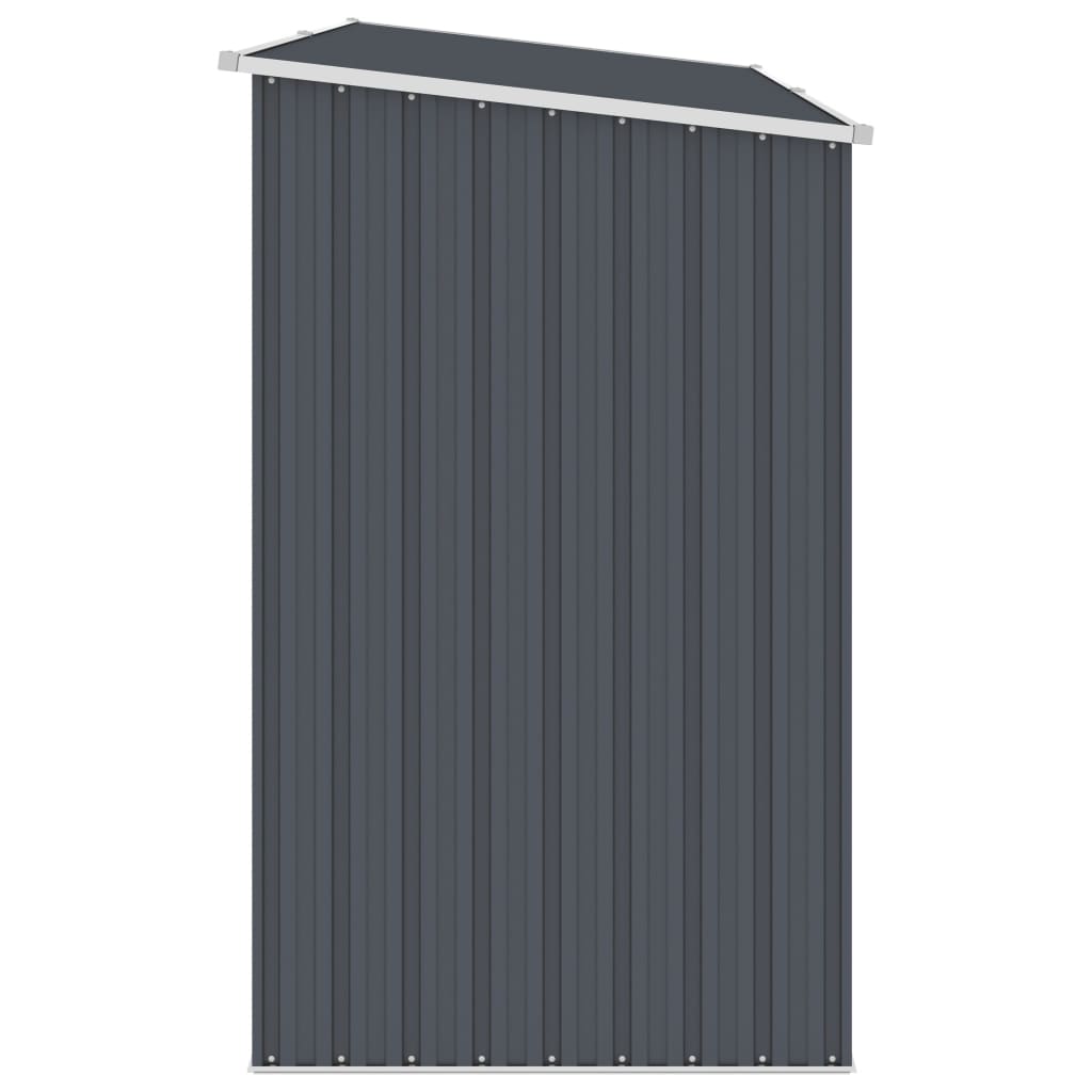 vidaXL Garden Firewood Shed Anthracite 245x98x159 cm Galvanised Steel