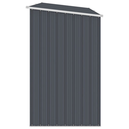 vidaXL Garden Firewood Shed Anthracite 245x98x159 cm Galvanised Steel