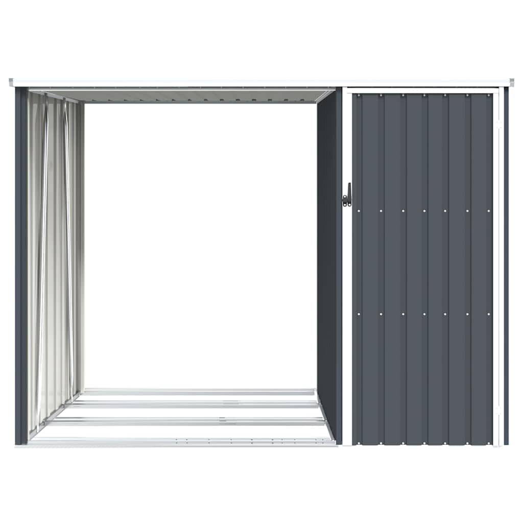 vidaXL Garden Shed | Anthracite | Galvanised Steel | Medium | Garden Shed