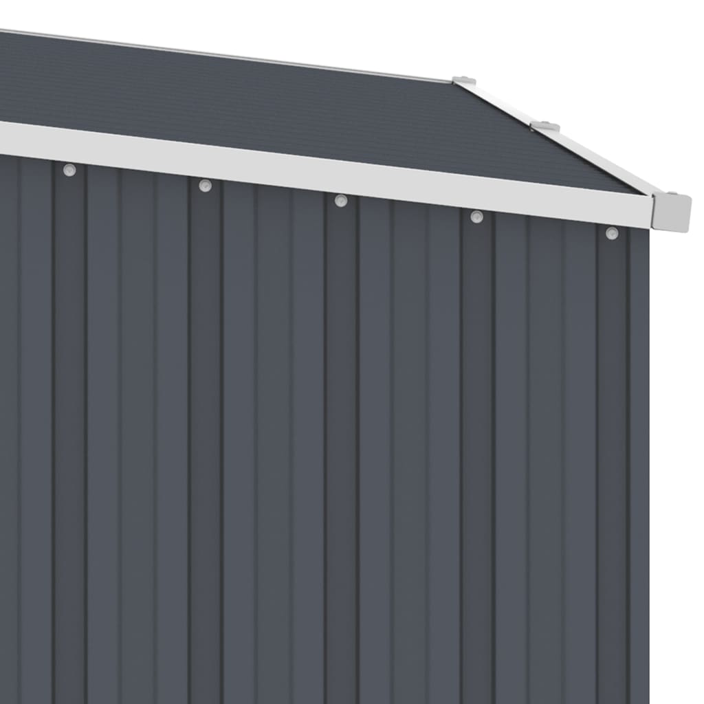vidaXL Garden Firewood Shed Anthracite 245x98x159 cm Galvanised Steel