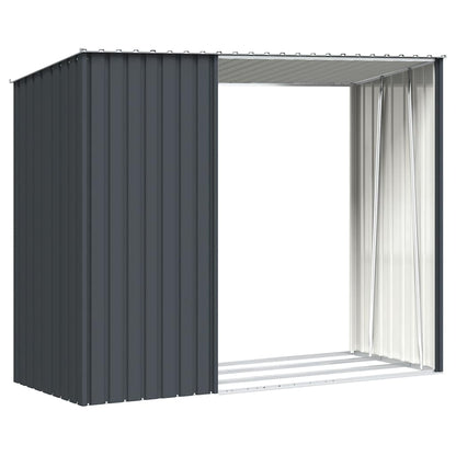 vidaXL Garden Shed | Anthracite | Galvanised Steel | Medium | Garden Shed