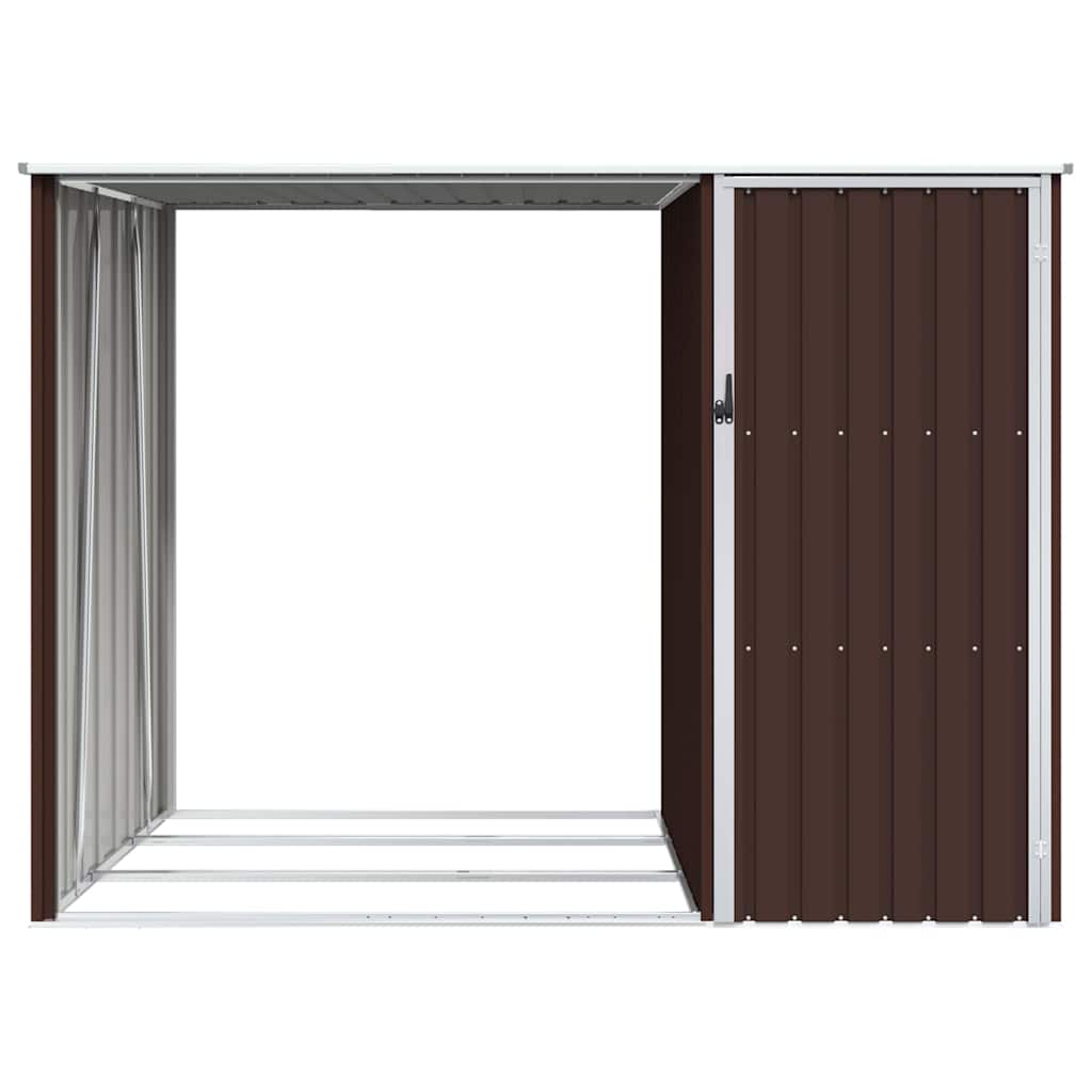 vidaXL Garden Shed | Brown | Galvanised Steel | Large | Garden Shed