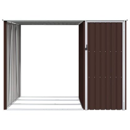 vidaXL Garden Shed | Brown | Galvanised Steel | Large | Garden Shed