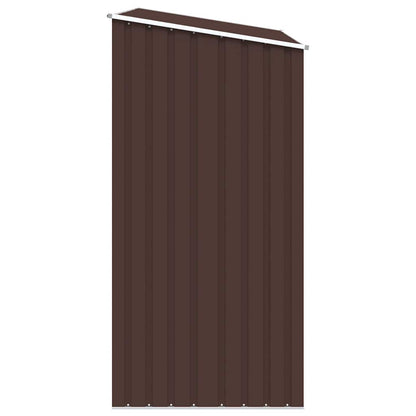 vidaXL Garden Firewood Shed Brown 245x98x159 cm Galvanised Steel