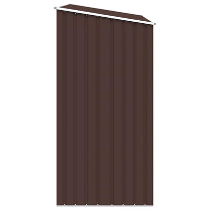 vidaXL Garden Shed | Brown | Galvanised Steel | Large | Garden Shed