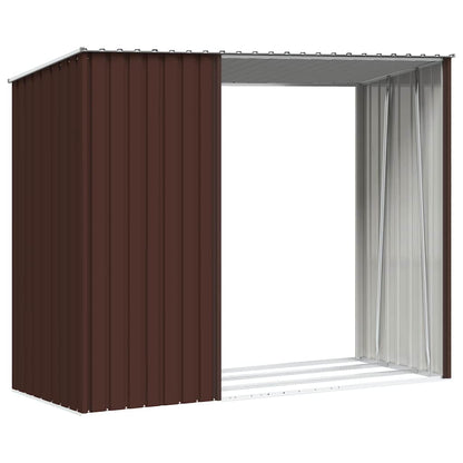 vidaXL Garden Shed | Brown | Galvanised Steel | Large | Garden Shed