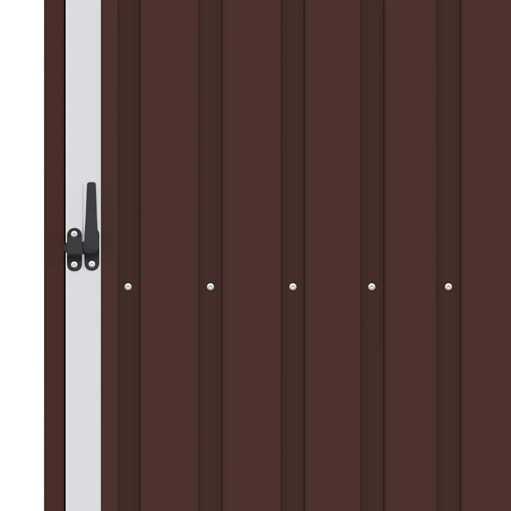 vidaXL Garden Firewood Shed Brown 245x98x159 cm Galvanised Steel