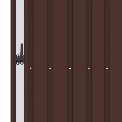 vidaXL Garden Firewood Shed Brown 245x98x159 cm Galvanised Steel