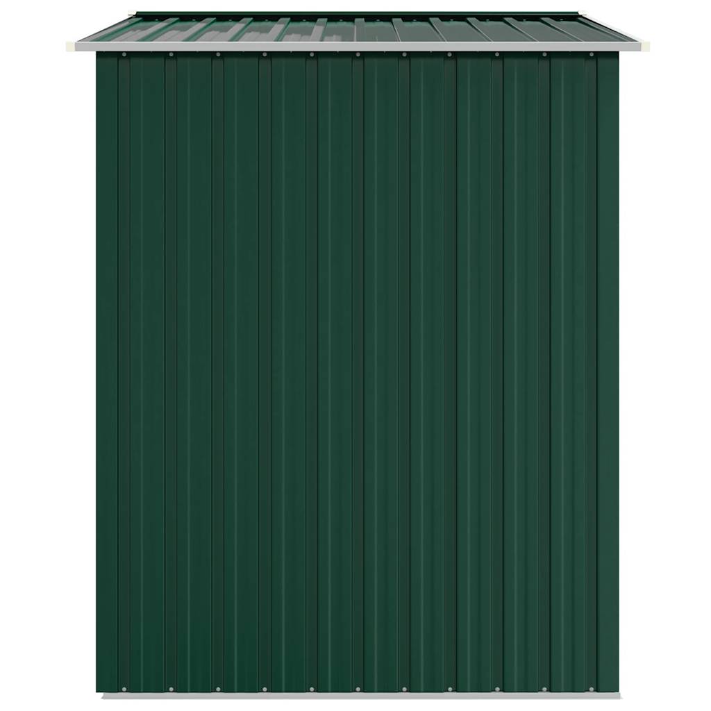 vidaXL Garden Shed Green 205x129x183 cm Galvanised Steel