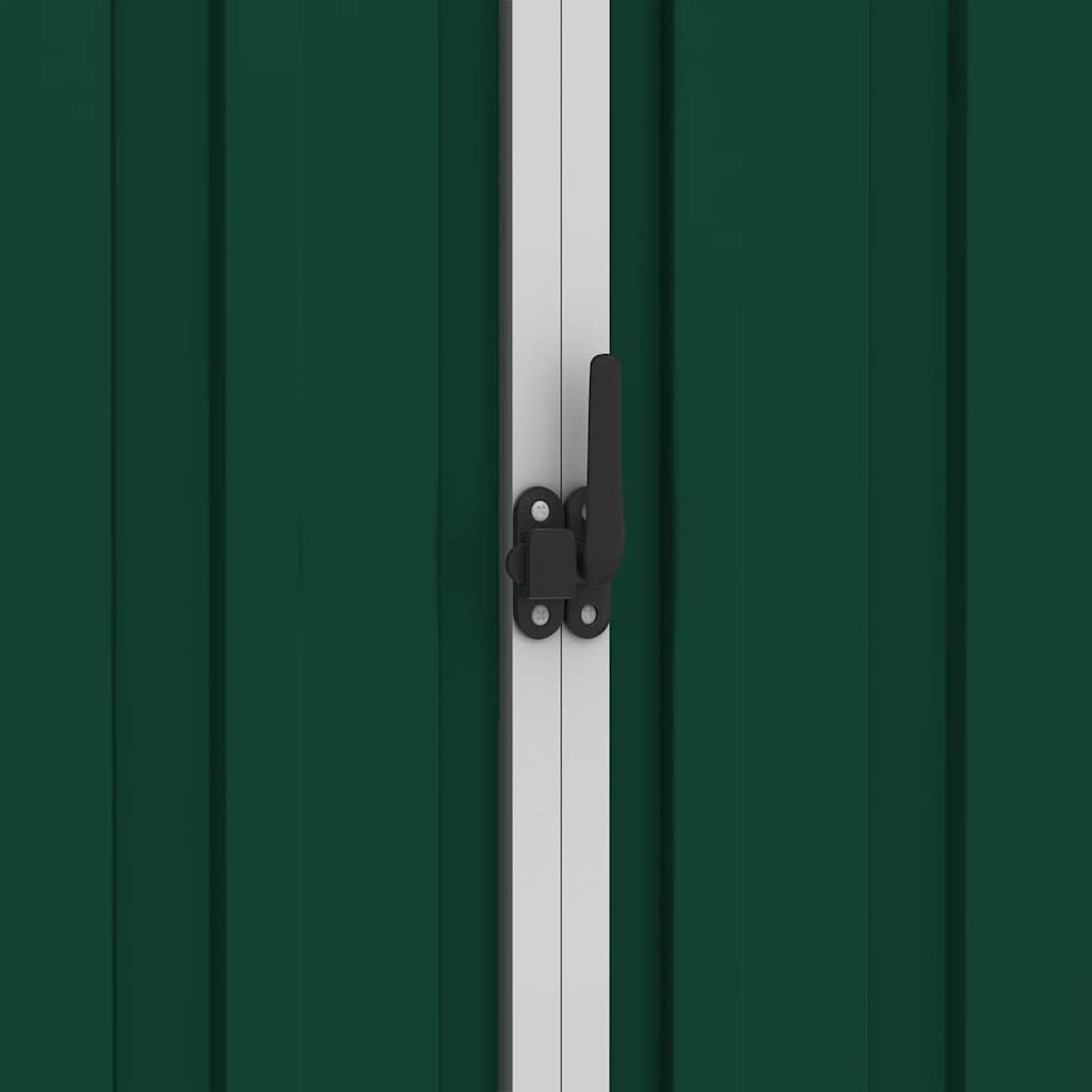vidaXL Garden Shed Green 205x129x183 cm Galvanised Steel