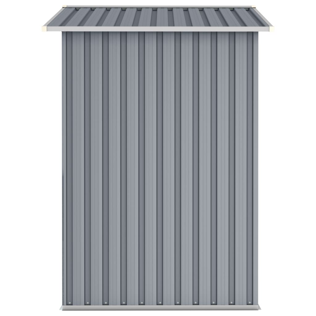 vidaXL Garden Shed Grey 205x129x183 cm Galvanised Steel