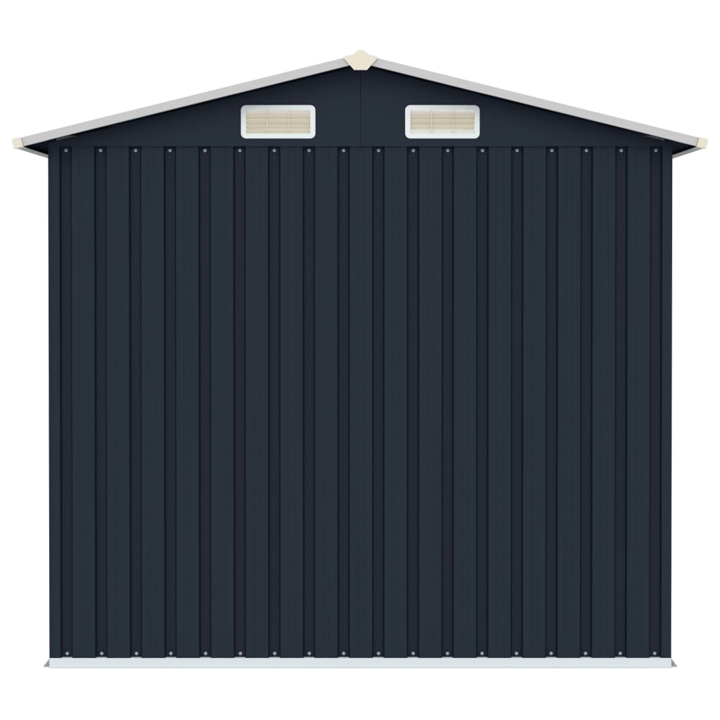 vidaXL Garden Shed Anthracite 205x129x183 cm Galvanised Steel