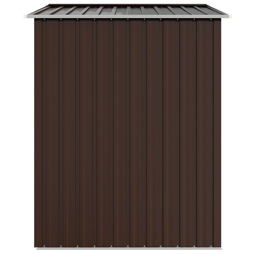 vidaXL Garden Shed Brown 205x129x183 cm Galvanised Steel