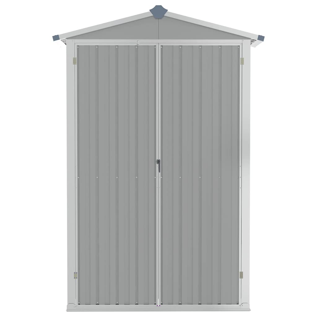 vidaXL Garden Shed Grey 116x45x175 cm Galvanised Steel