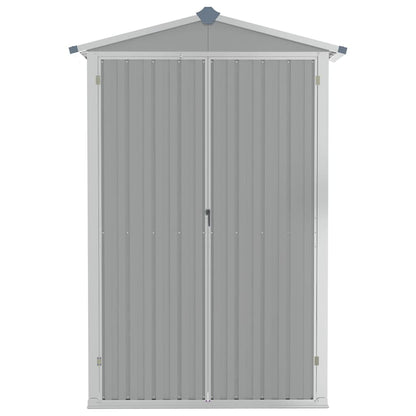 vidaXL Garden Shed Grey 116x45x175 cm Galvanised Steel