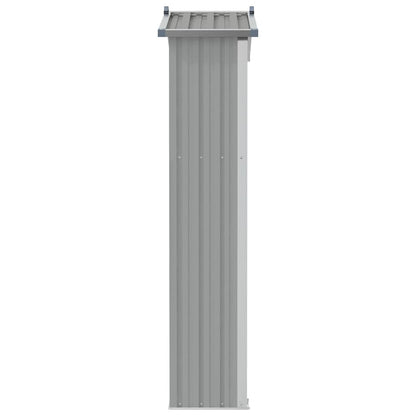 vidaXL Garden Shed Grey 116x45x175 cm Galvanised Steel