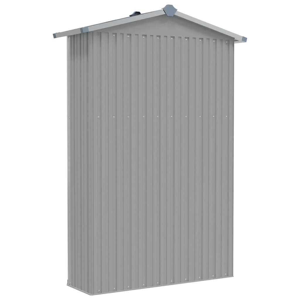 vidaXL Garden Shed Grey 116x45x175 cm Galvanised Steel